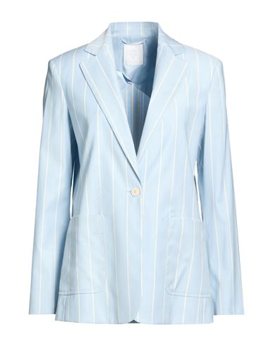Woman Blazer Sky blue Size 2 Wool, Viscose, Elastane