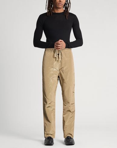 Man Pants Khaki Size L Polyester, Cotton