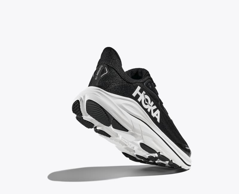 HOKA Clifton 10 Shoes in Black/White
