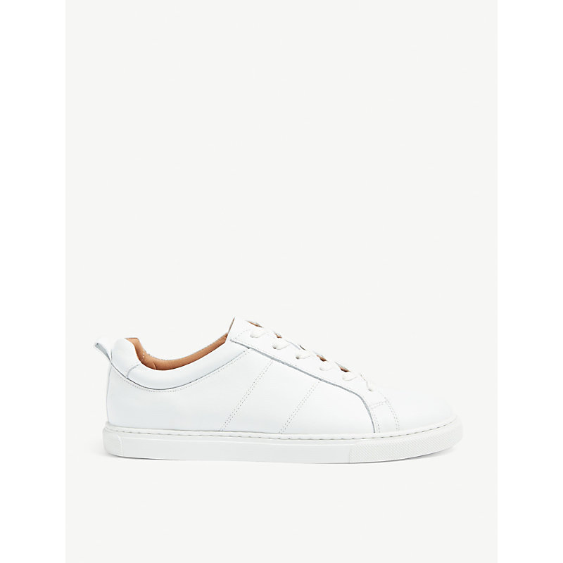 Womens White Koki Leather Trainers