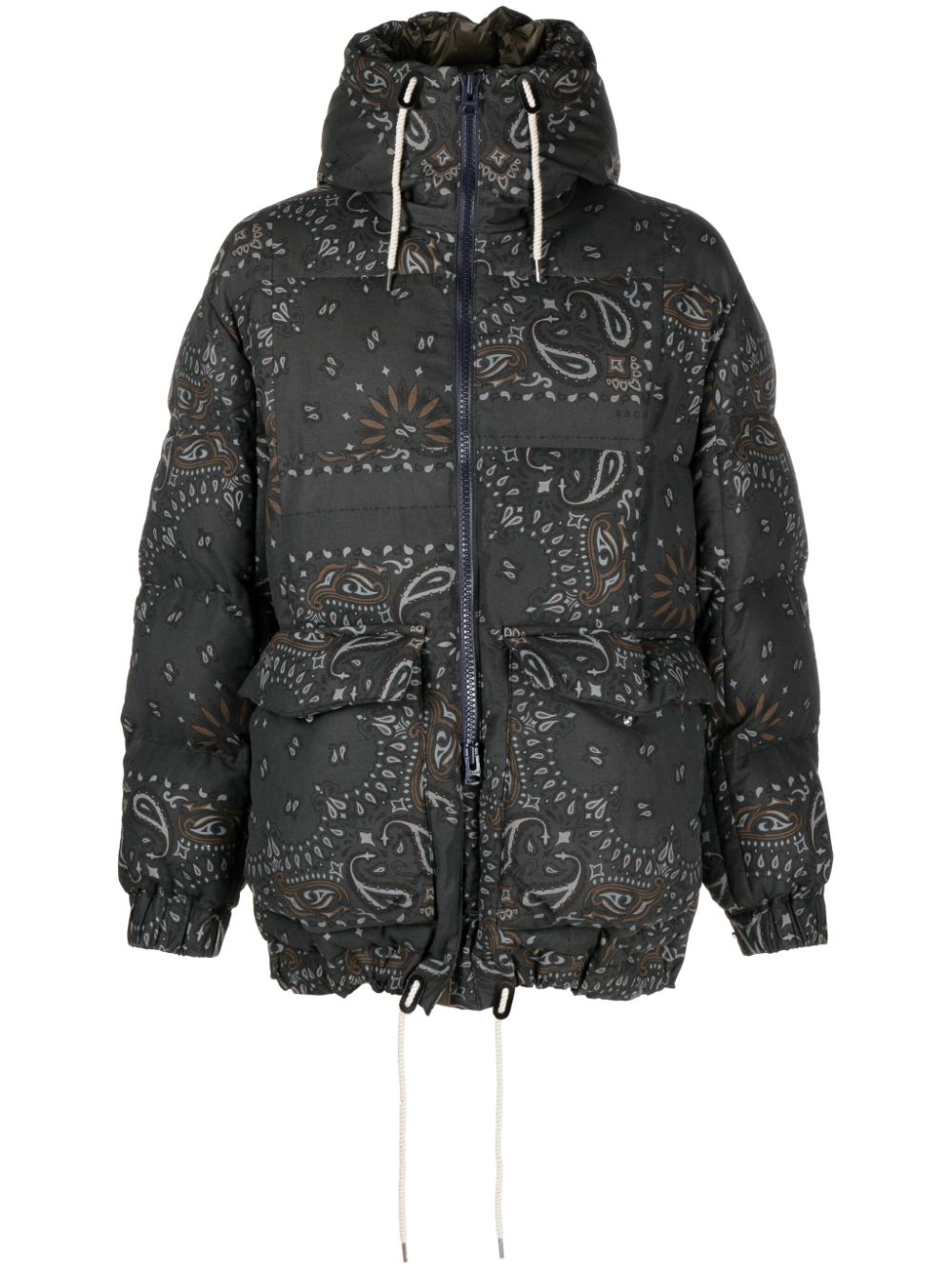 - Bandana Print Down Jacket