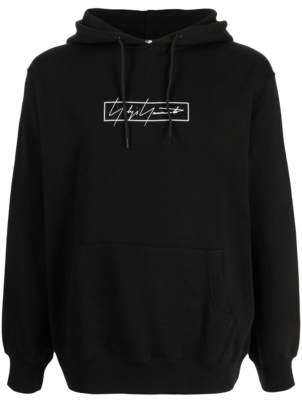 Logo-print hoodie - Black
