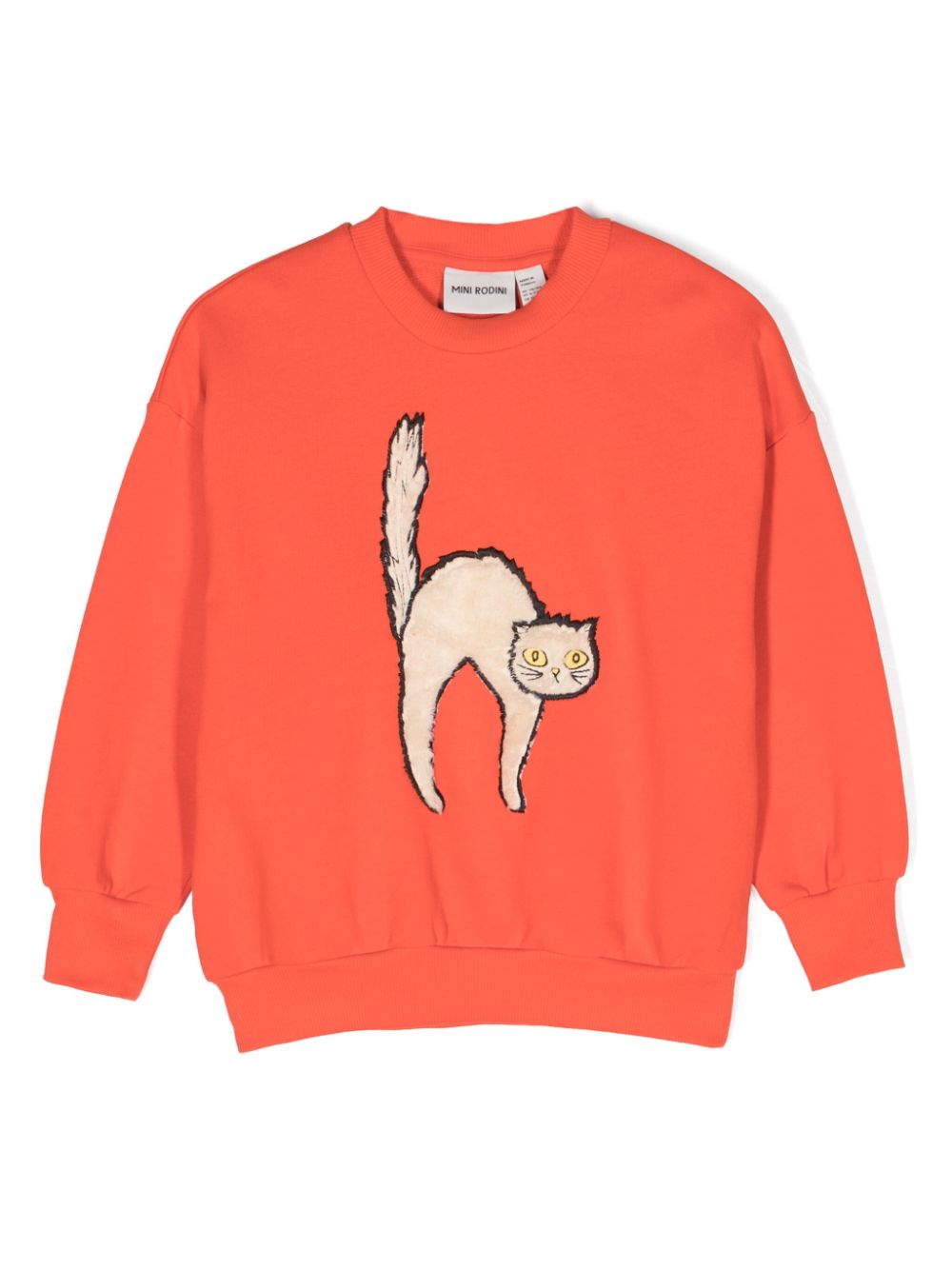Angry Cat organic-cotton sweatshirt - Red