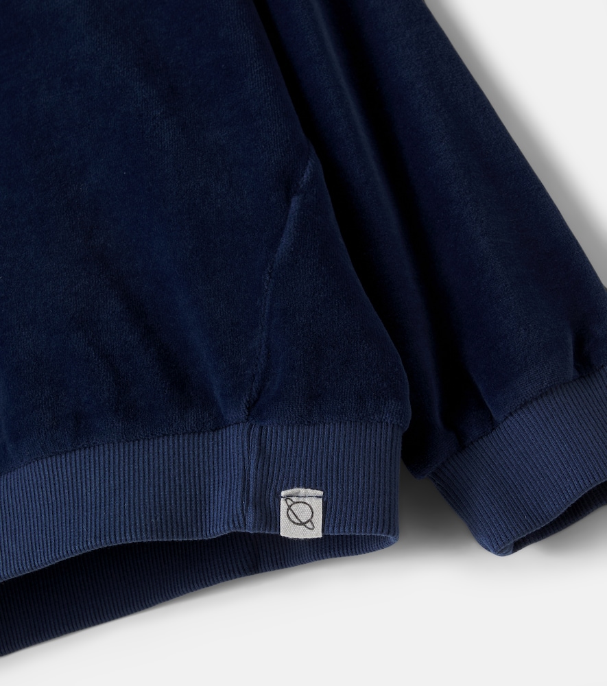 Rai cotton-blend velvet sweatshirt