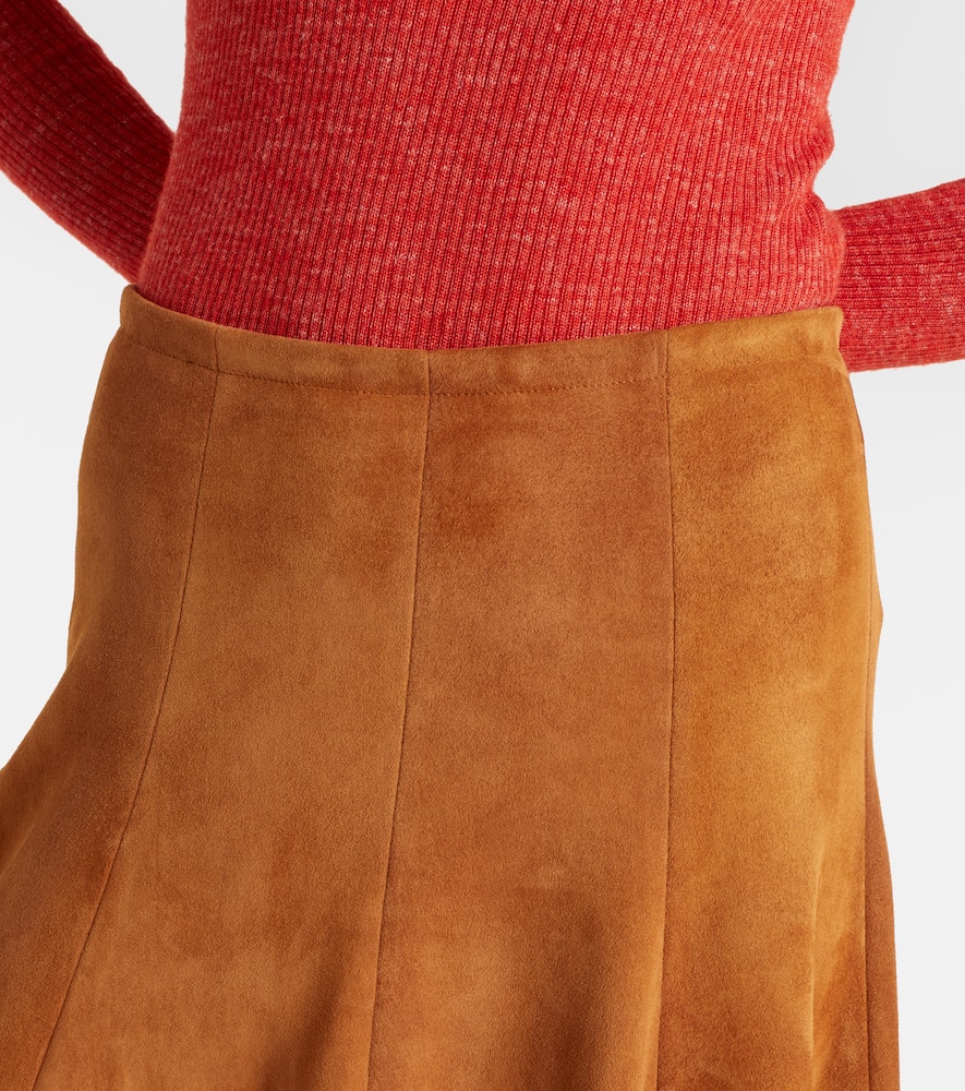 Sabrina suede midi skirt