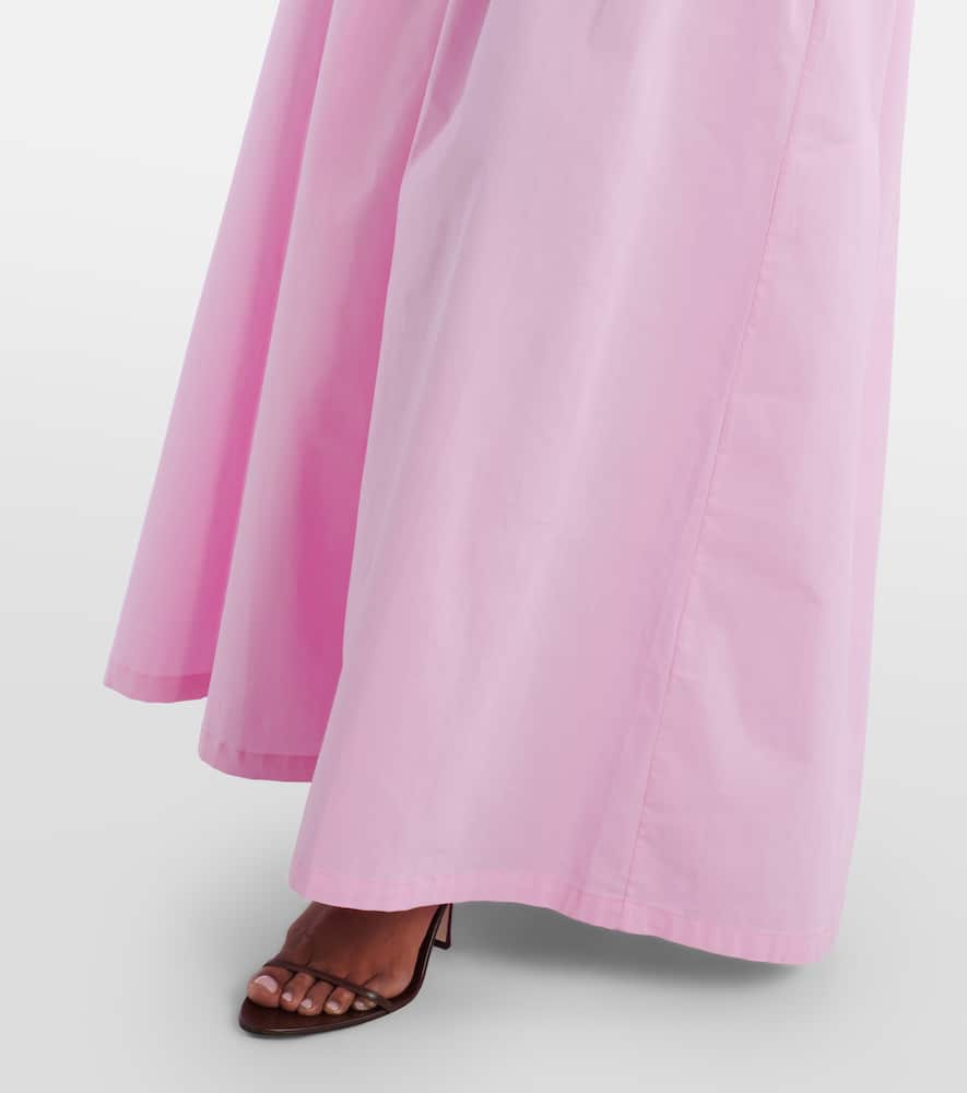 Open-back cotton maxi dress