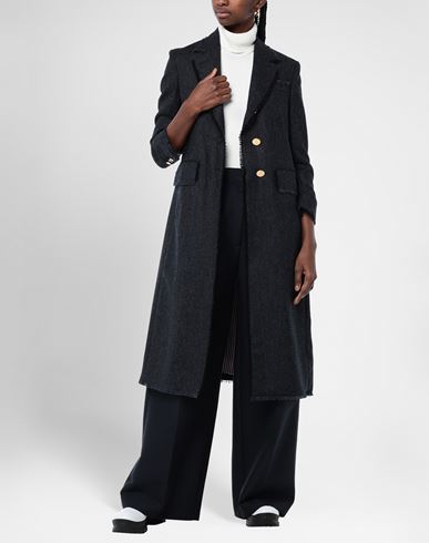 Woman Coat Midnight blue Size 2 Wool