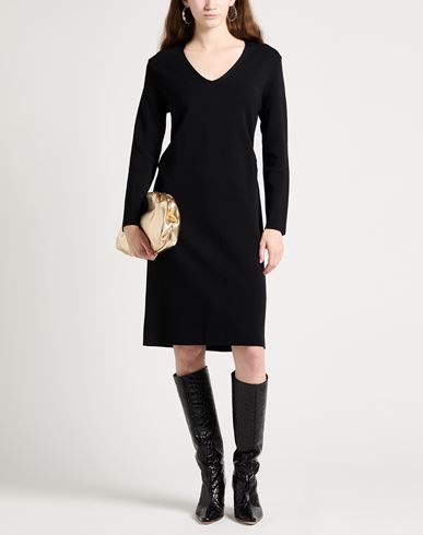 Woman Mini dress Black Size 8 Viscose, Acrylic, Elastane