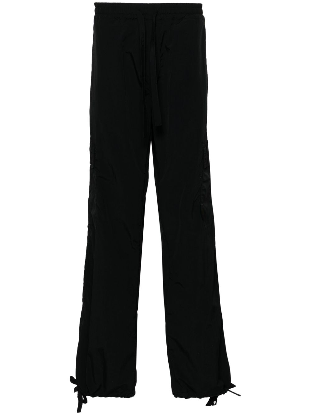 Straight-leg ripstop cargo trousers - Black