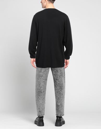 Man Sweater Black Size 6 Wool, Silk