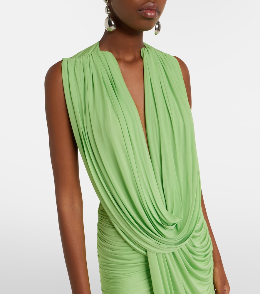 Ripple draped jersey gown
