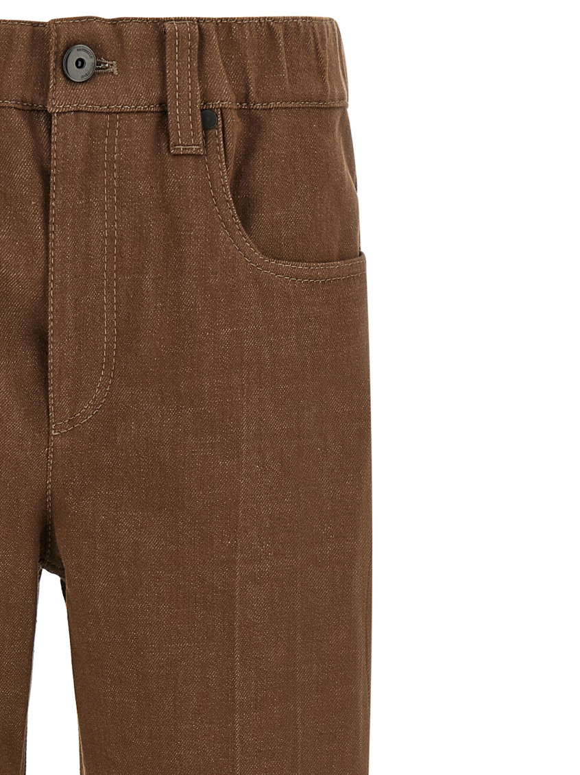 Brunello Cucinelli - contemporary pull on wide leg jean