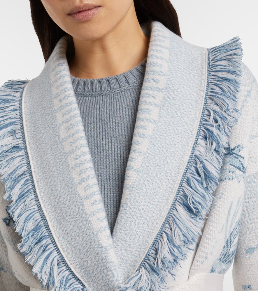 Deep In The Ocean wool-blend cardigan