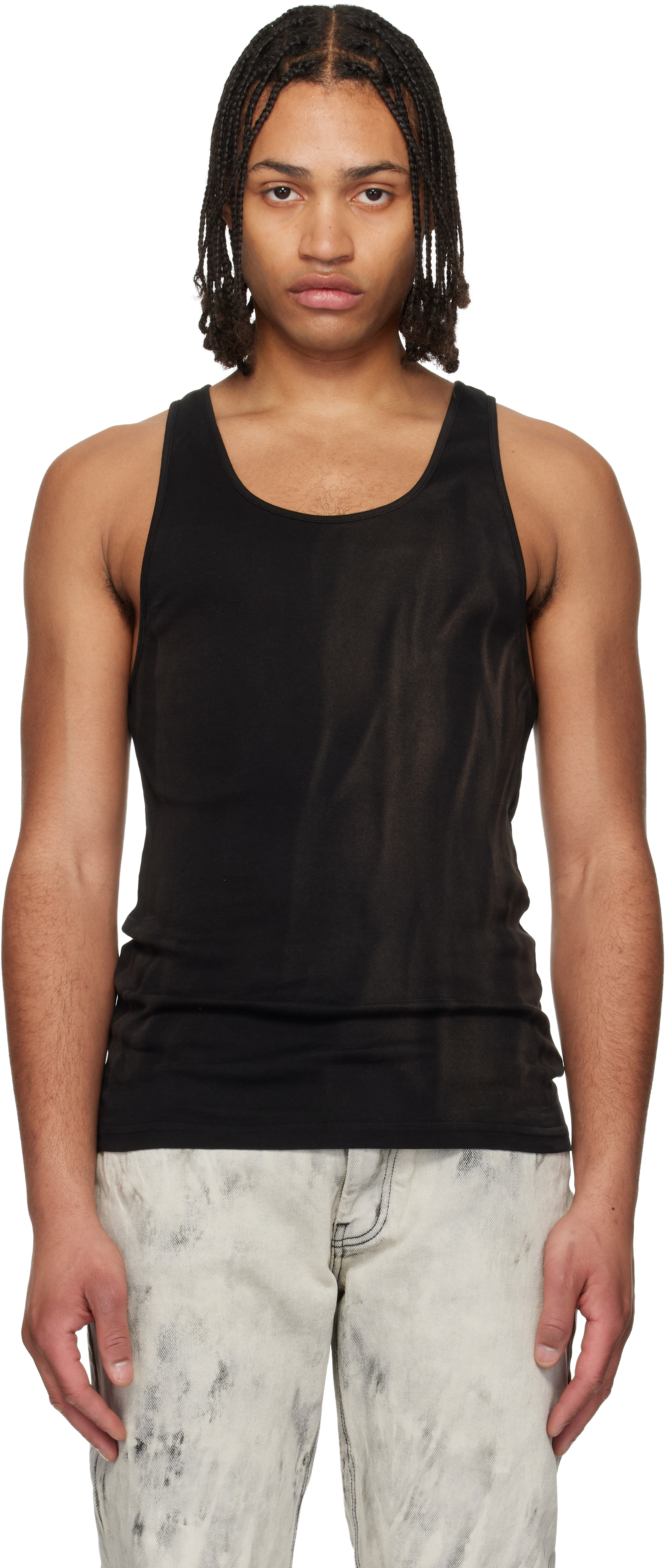 Black Faded Tank Top