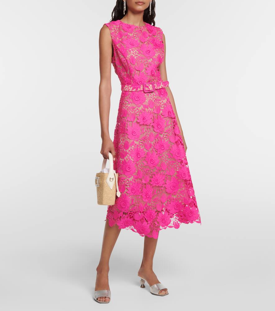 Floral lace midi dress