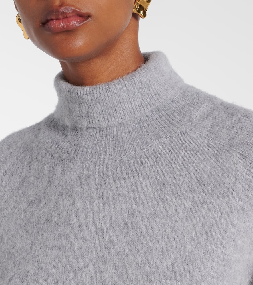 Wool-blend turtleneck sweater