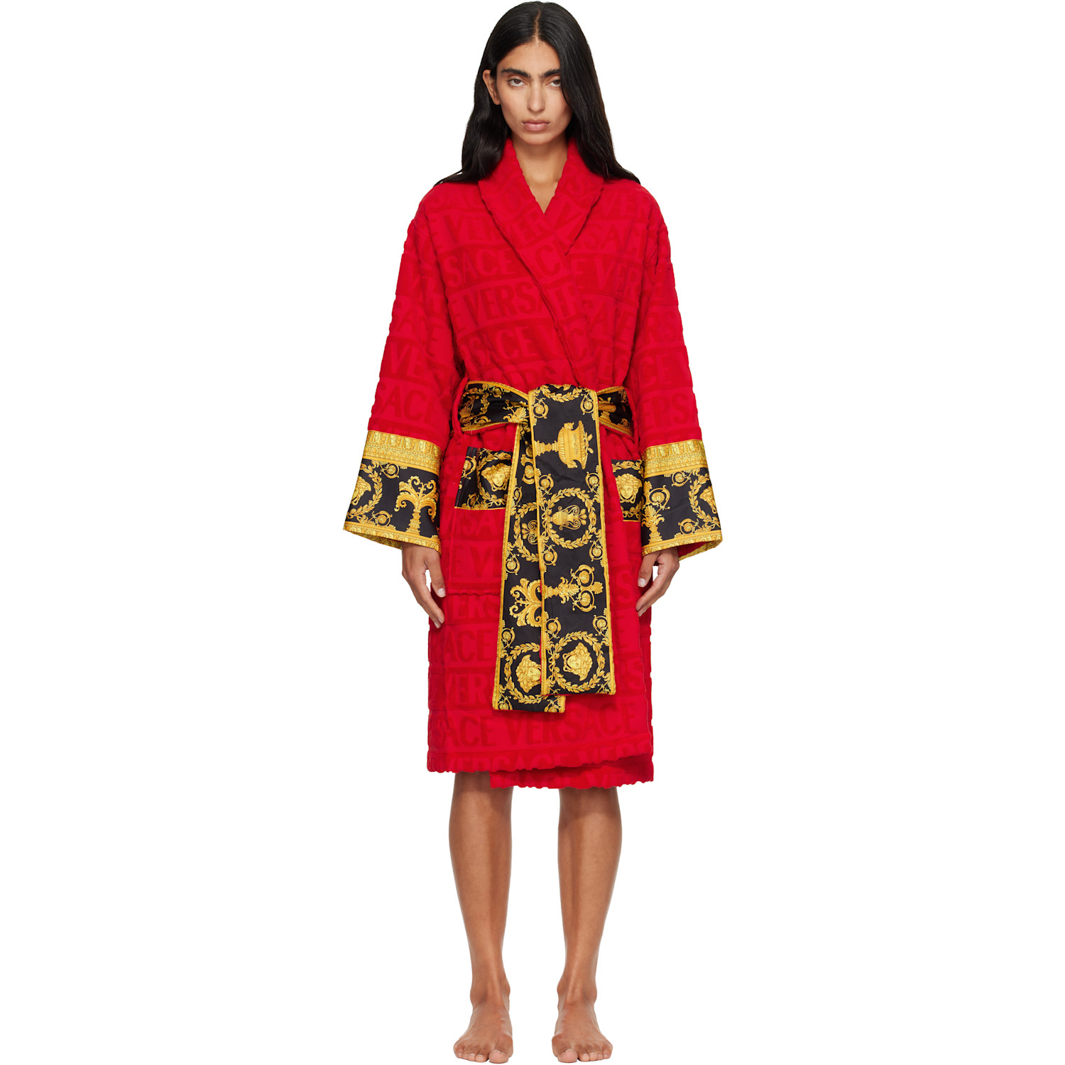 Red 'I Heart Baroque' Bathrobe