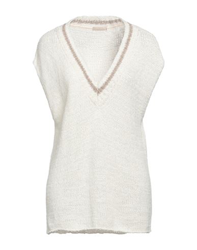 Purotatto Woman Sweater Cream Size S Cotton, Polyamide