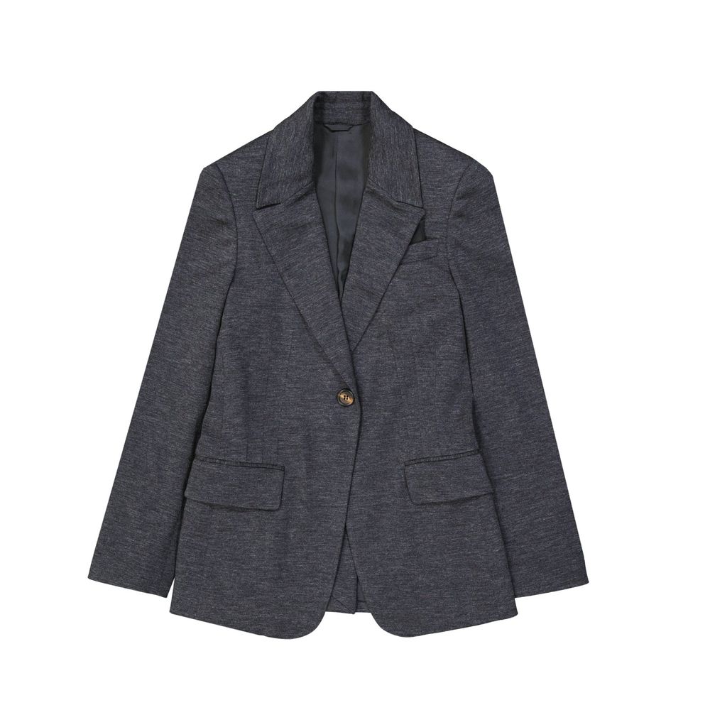 Wool Blazer — Gray