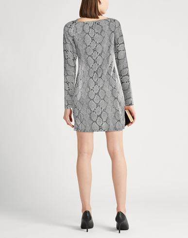 Woman Mini dress Grey Size L Polyamide, Elastane