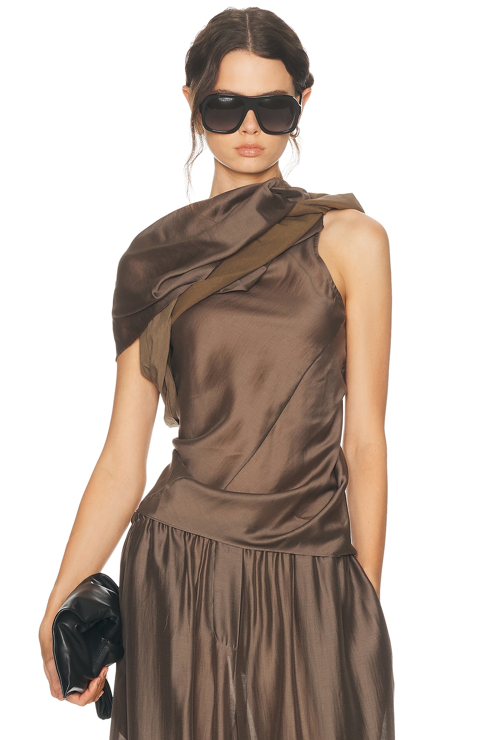 Entire Studios Draft Top in Driftwood - Brown. L also in