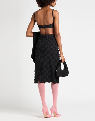 Woman Midi skirt Black Size 2 Polyester, Cotton