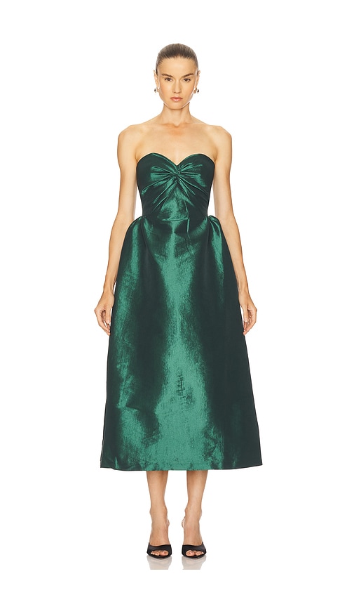 Kika vargas vestido midi rose en color verde 8 también , 10, 2