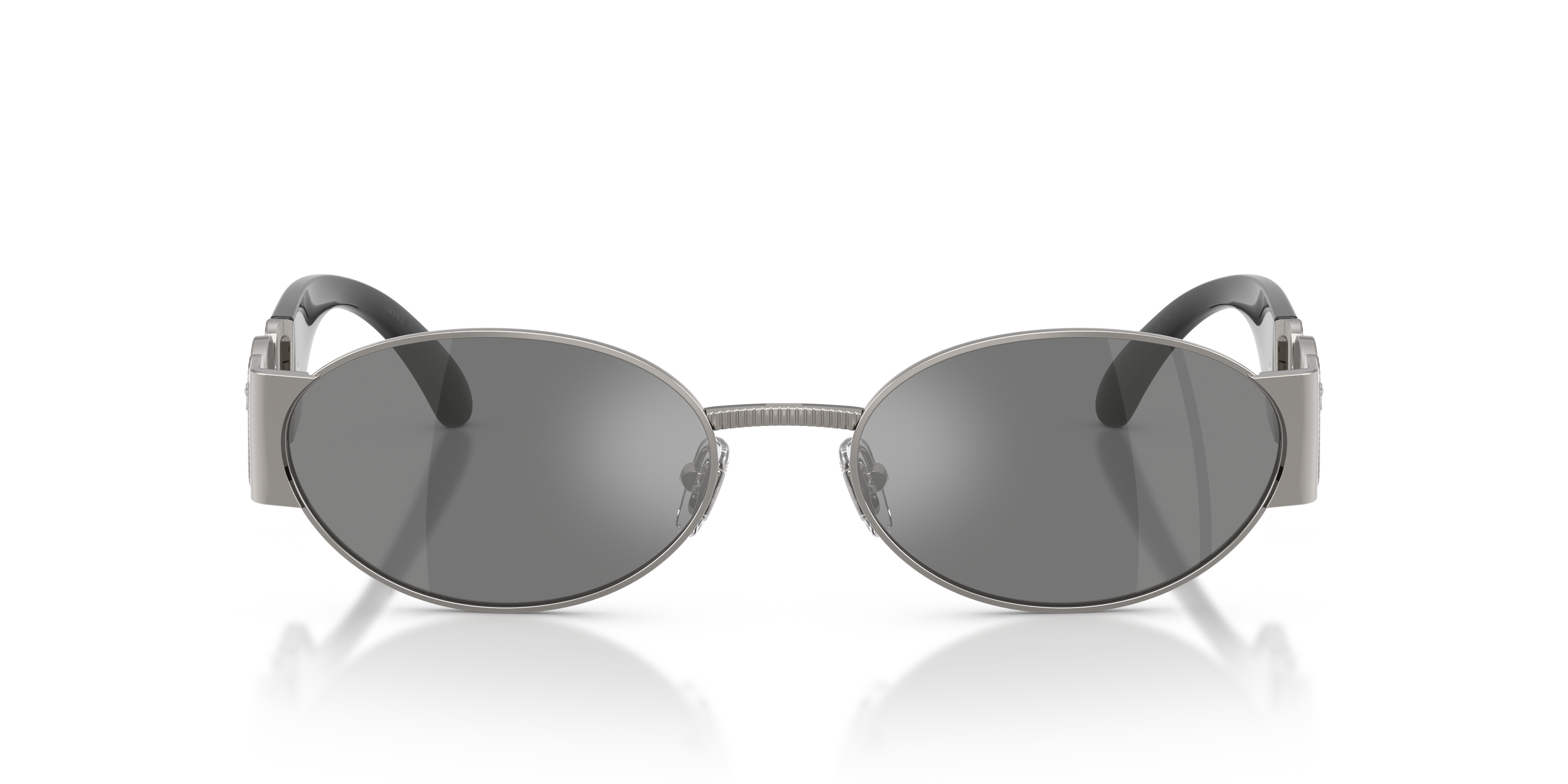 Versace Hombre Versace VE2299 10016G Gafas de sol Metal Gris Gris Redonda Espejo