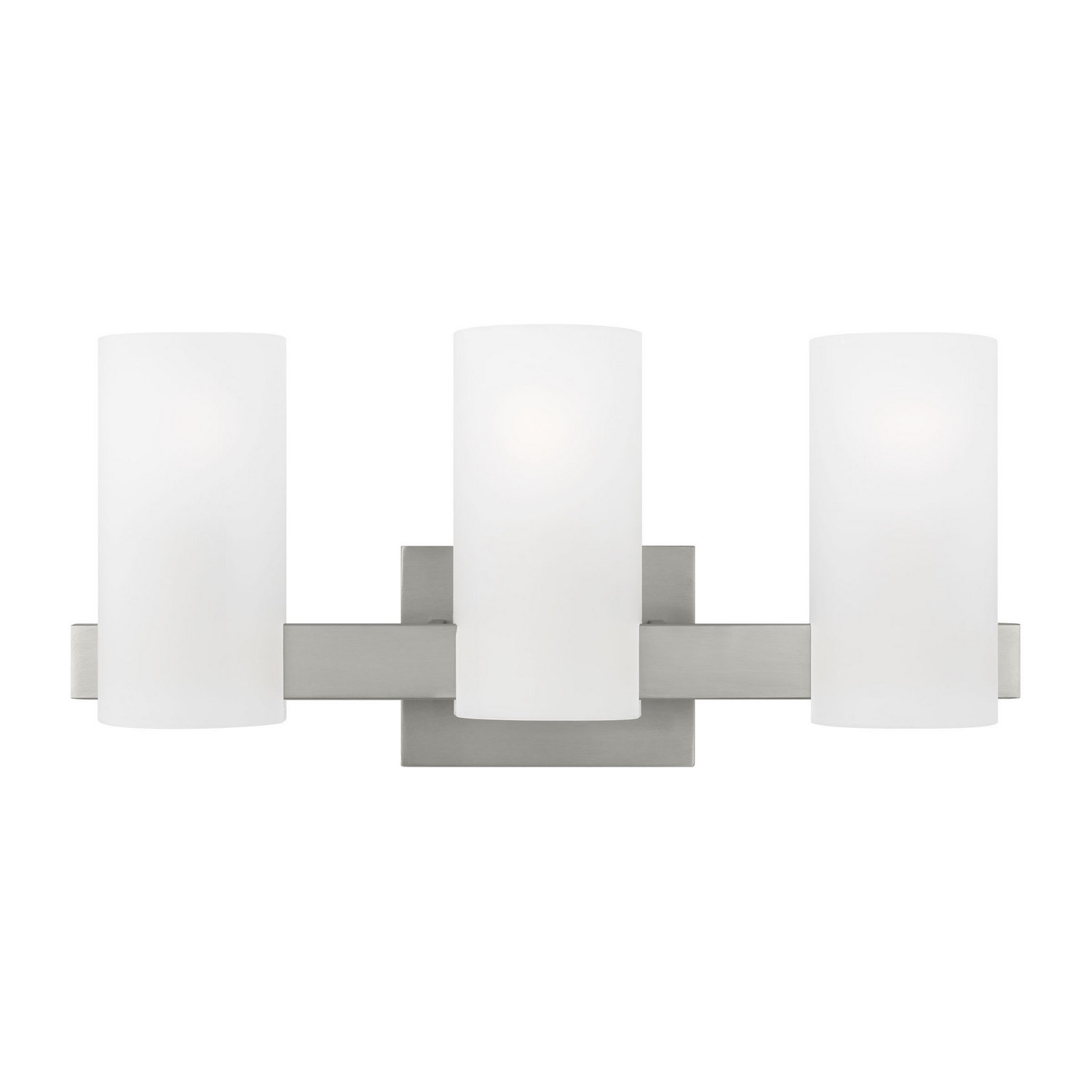 Brushed Steel Bathroom Vanity Light from the Rhode Collection