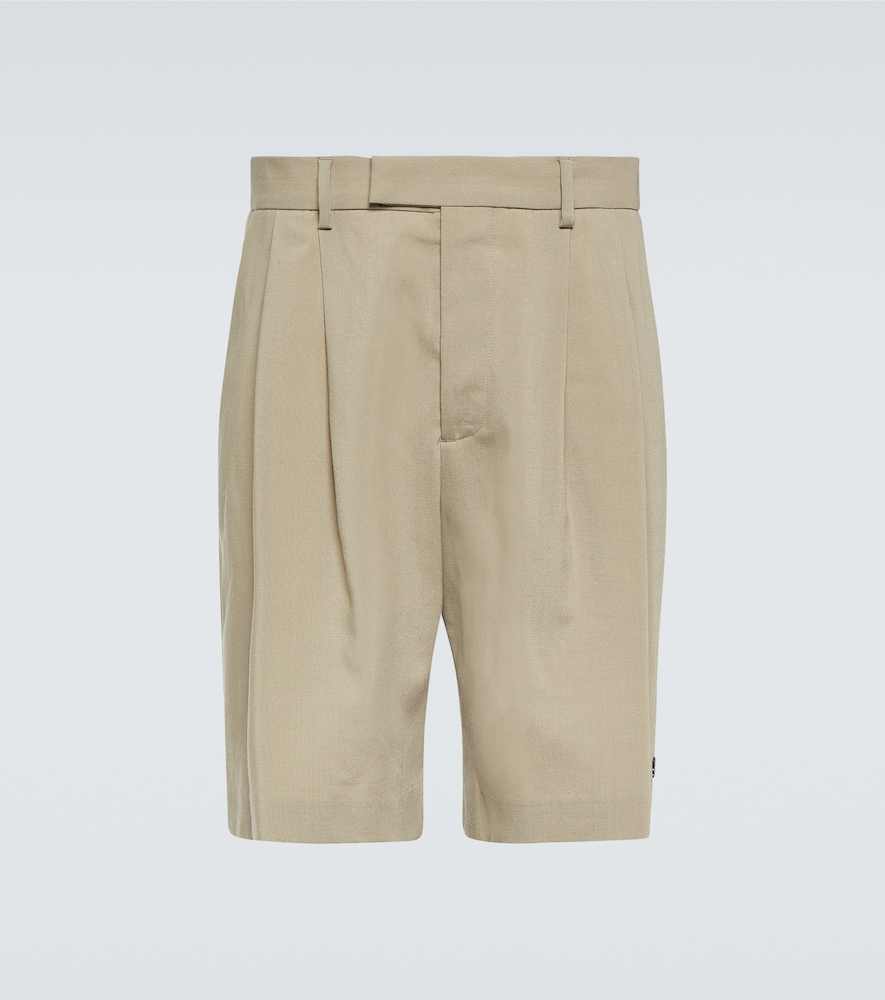 Wool-blend Bermuda shorts