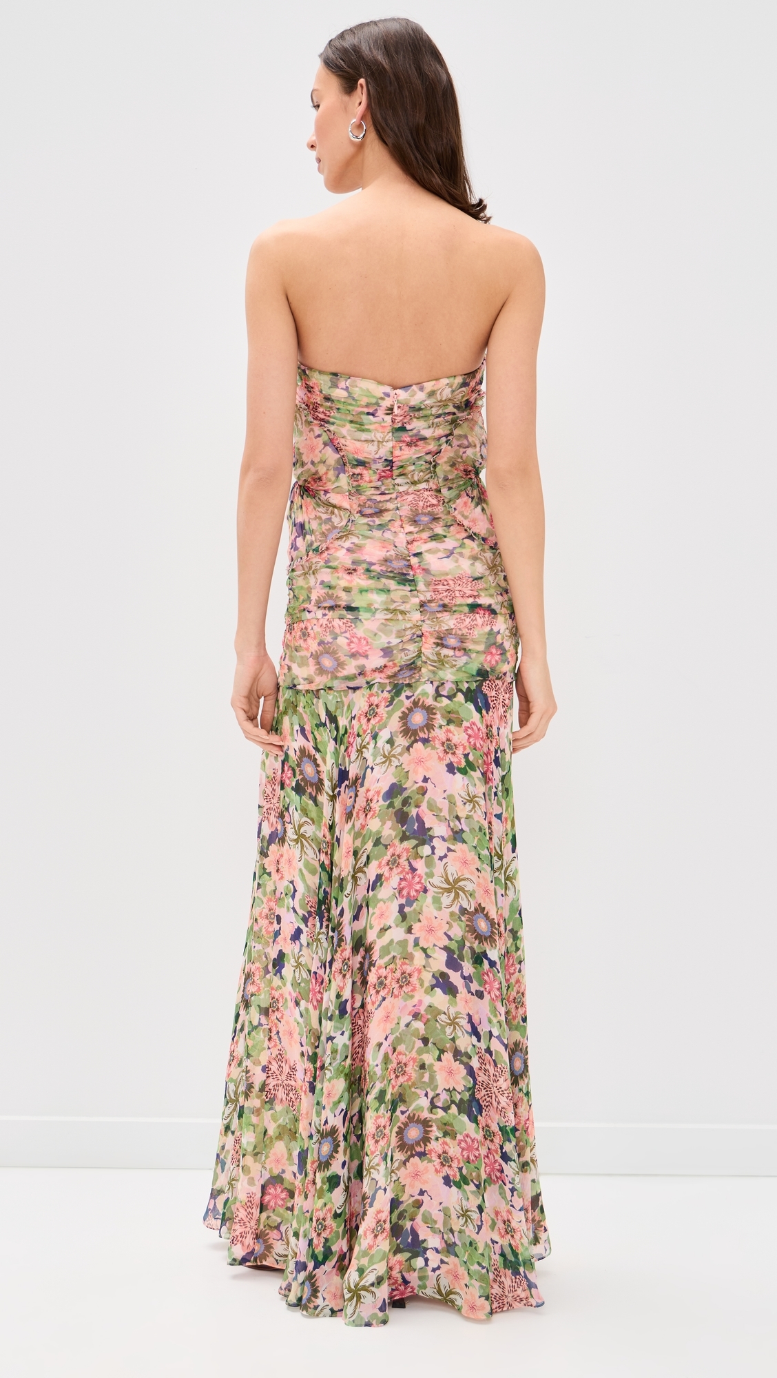 Kristie Silk Maxi Dress Rosette Meadow