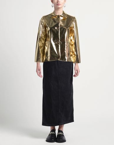 Woman Jacket Gold Size 10 Polyurethane, Viscose