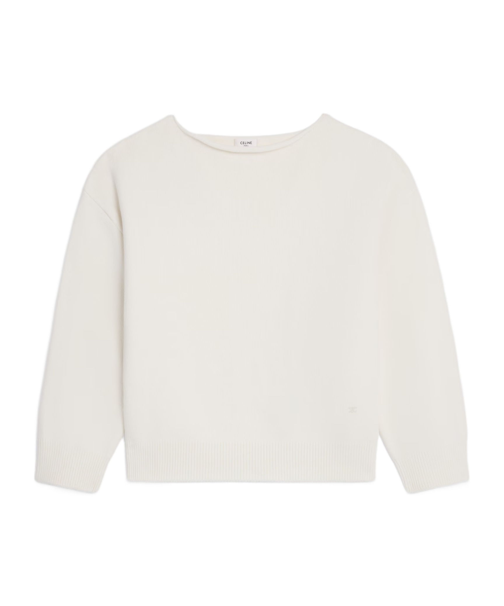 Boatneck sweater IN wool and cashmere