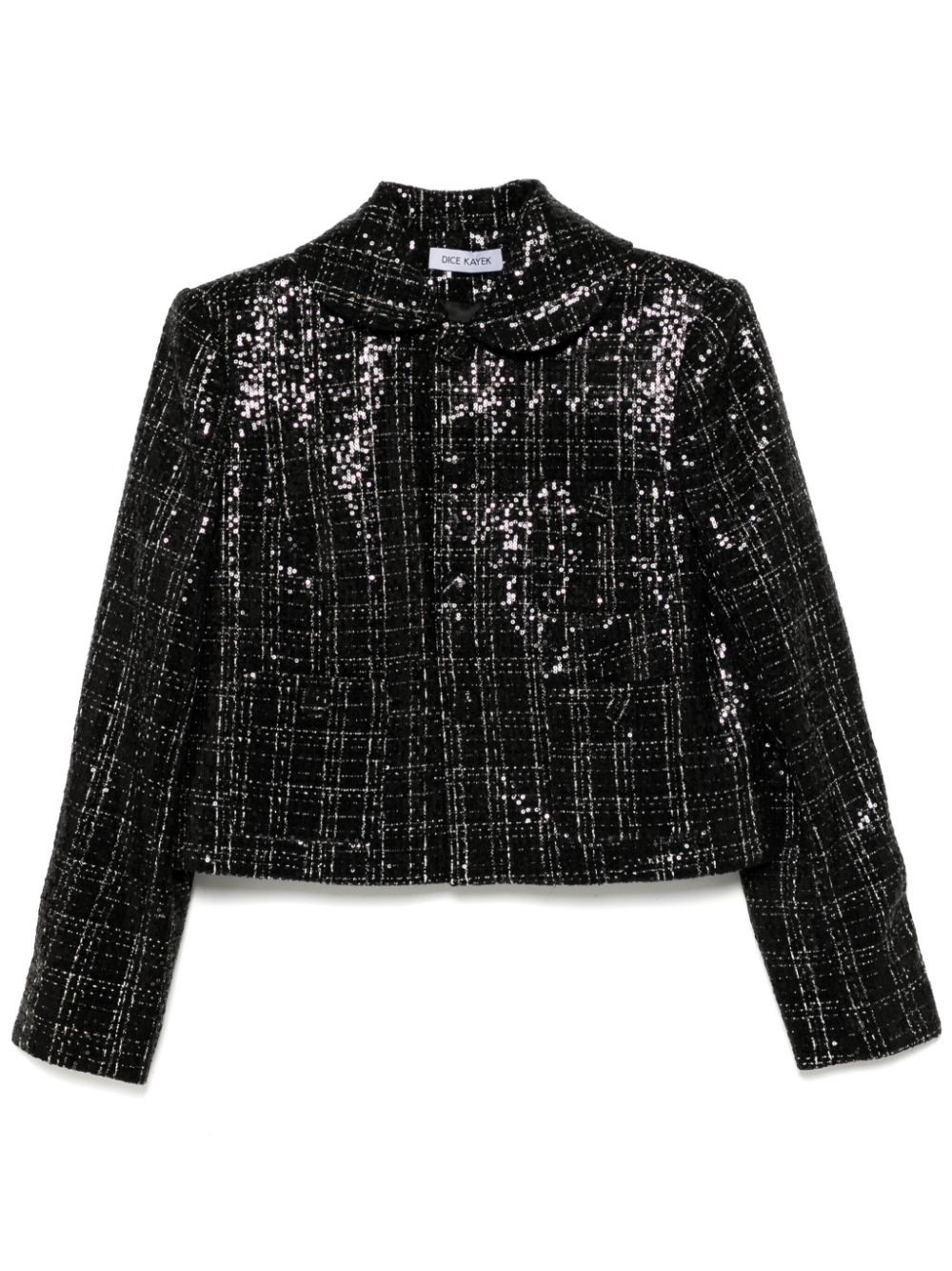 Cropped tweedJacket - Black