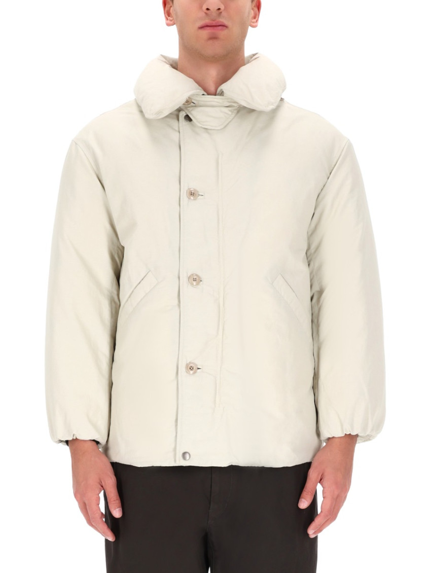 Lemaire - high collar quilted jacket side pocket