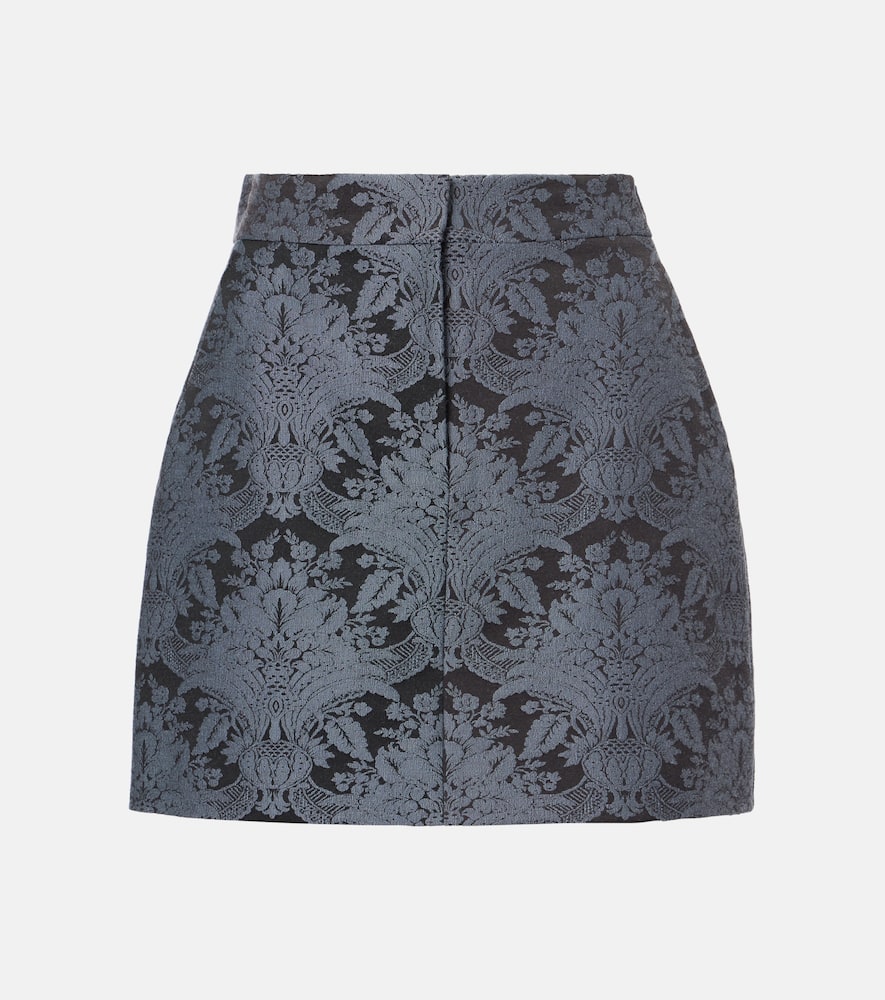 Pomezia wool-blend jacquard miniskirt