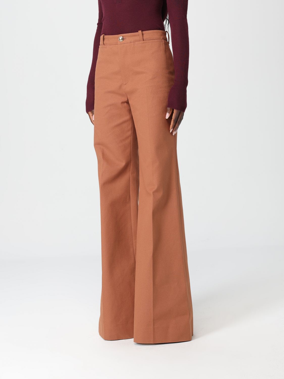 Pants CHLOÉ Woman color Brown