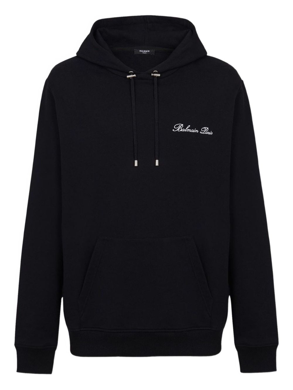 Logo-embroidered hoodie - Black