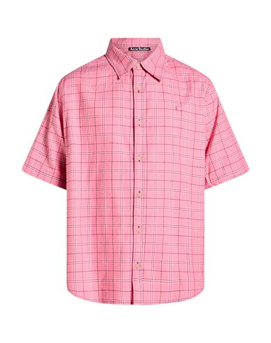 Man Shirt Pink Size M Cotton