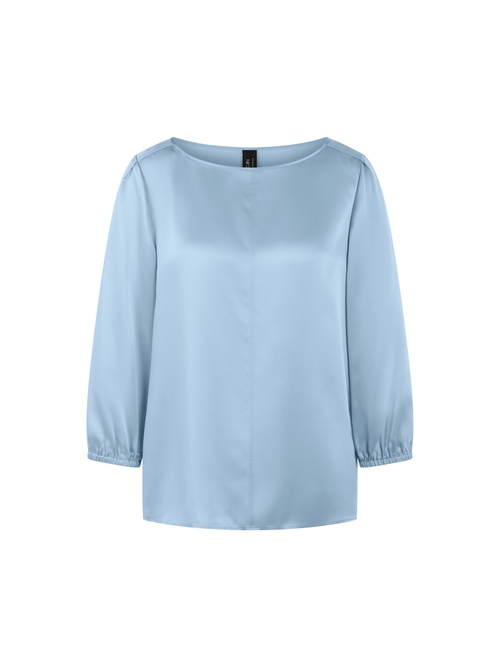 Marc Cain Feminine blouse in pure silk, blue, 34 N