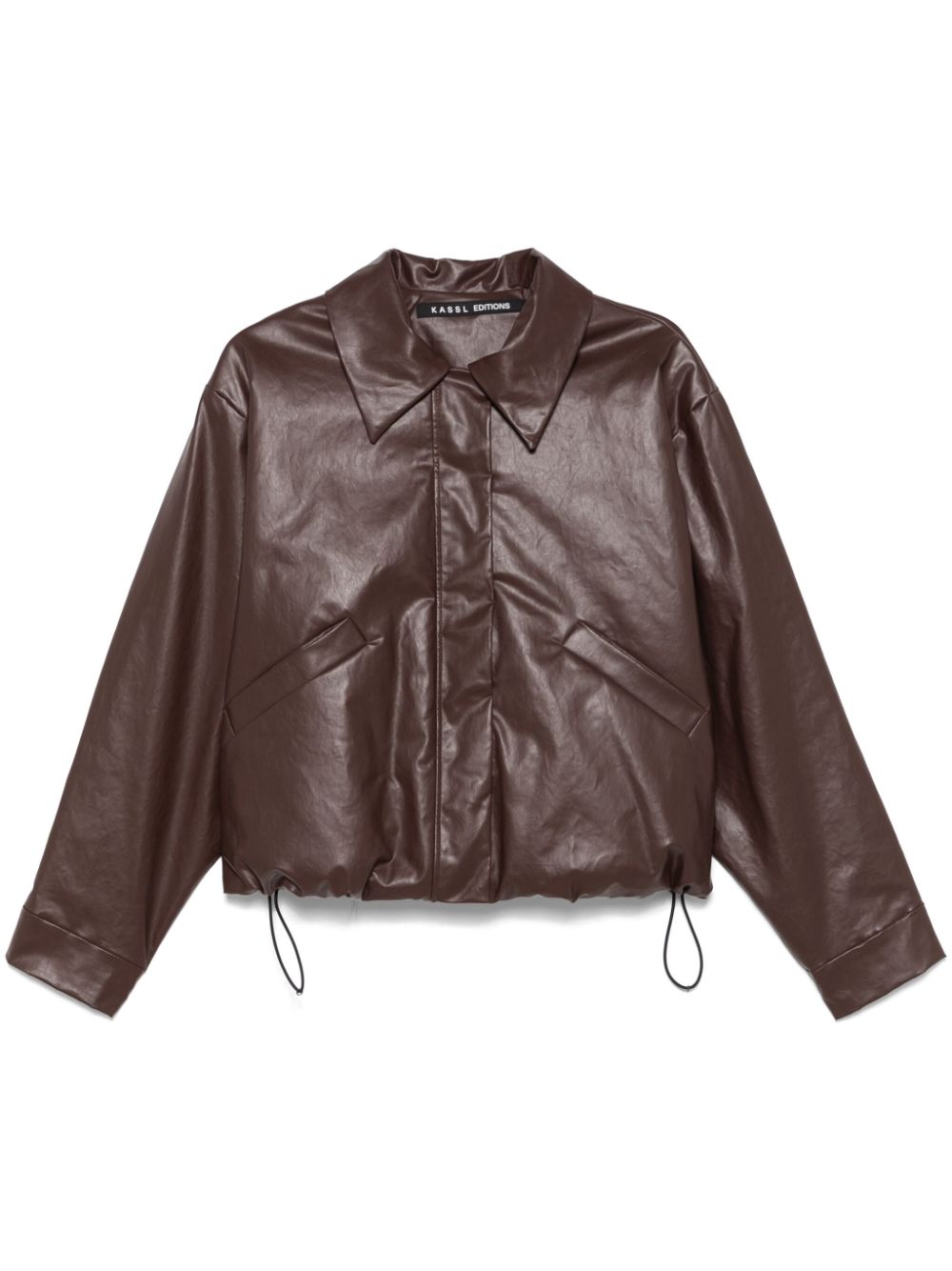 Coated bomber jacket - Brown