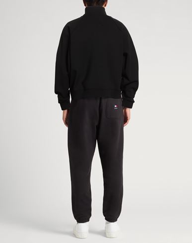Man Sweatshirt Black Size L Viscose, Elastane