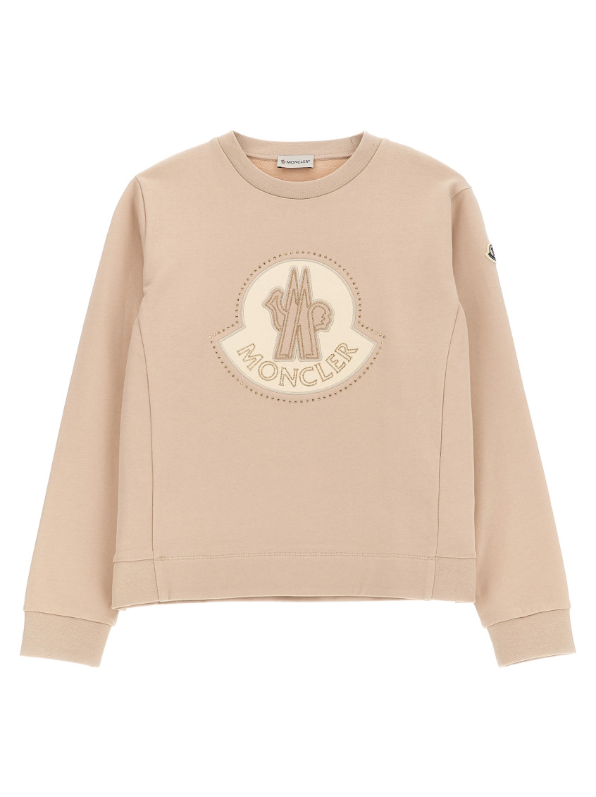 Girls Beige Logo Sweatshirt
