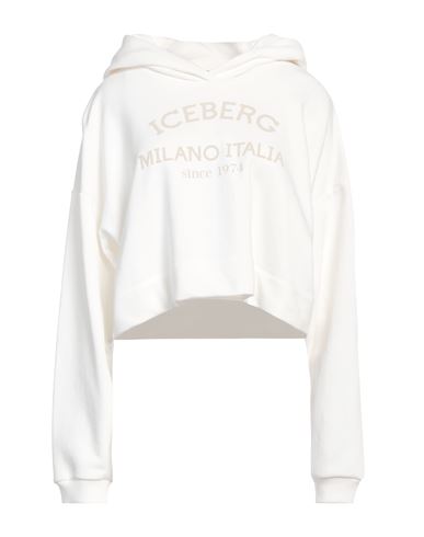 Iceberg Woman Sweatshirt White Size S Cotton, Polyester