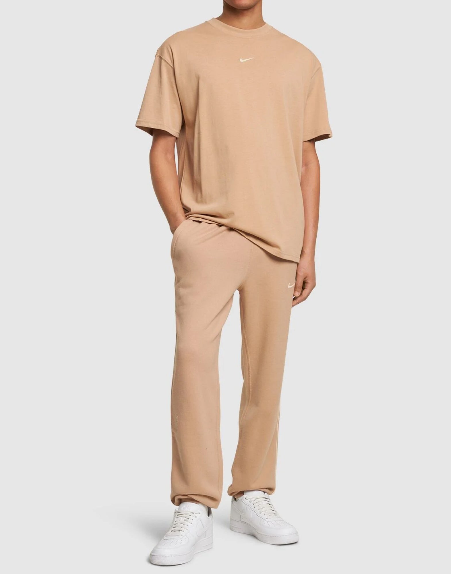 Swoosh Joggers — Beige