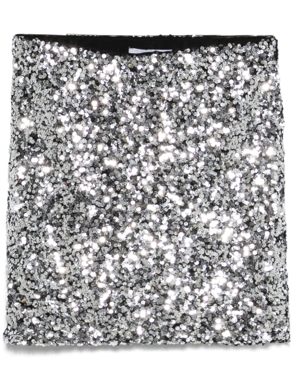 Sequinned mini skirt - Silver