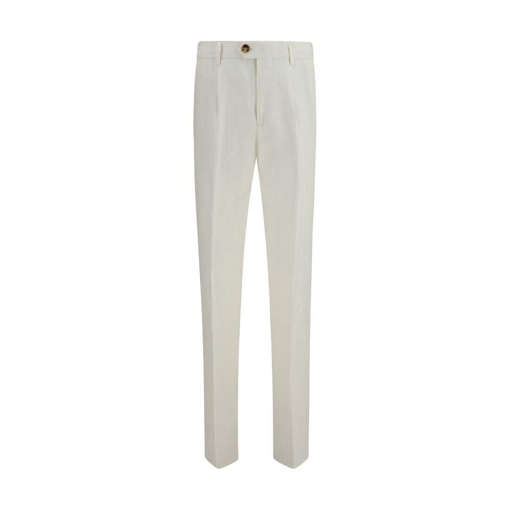 Linen Tailored Trousers — White