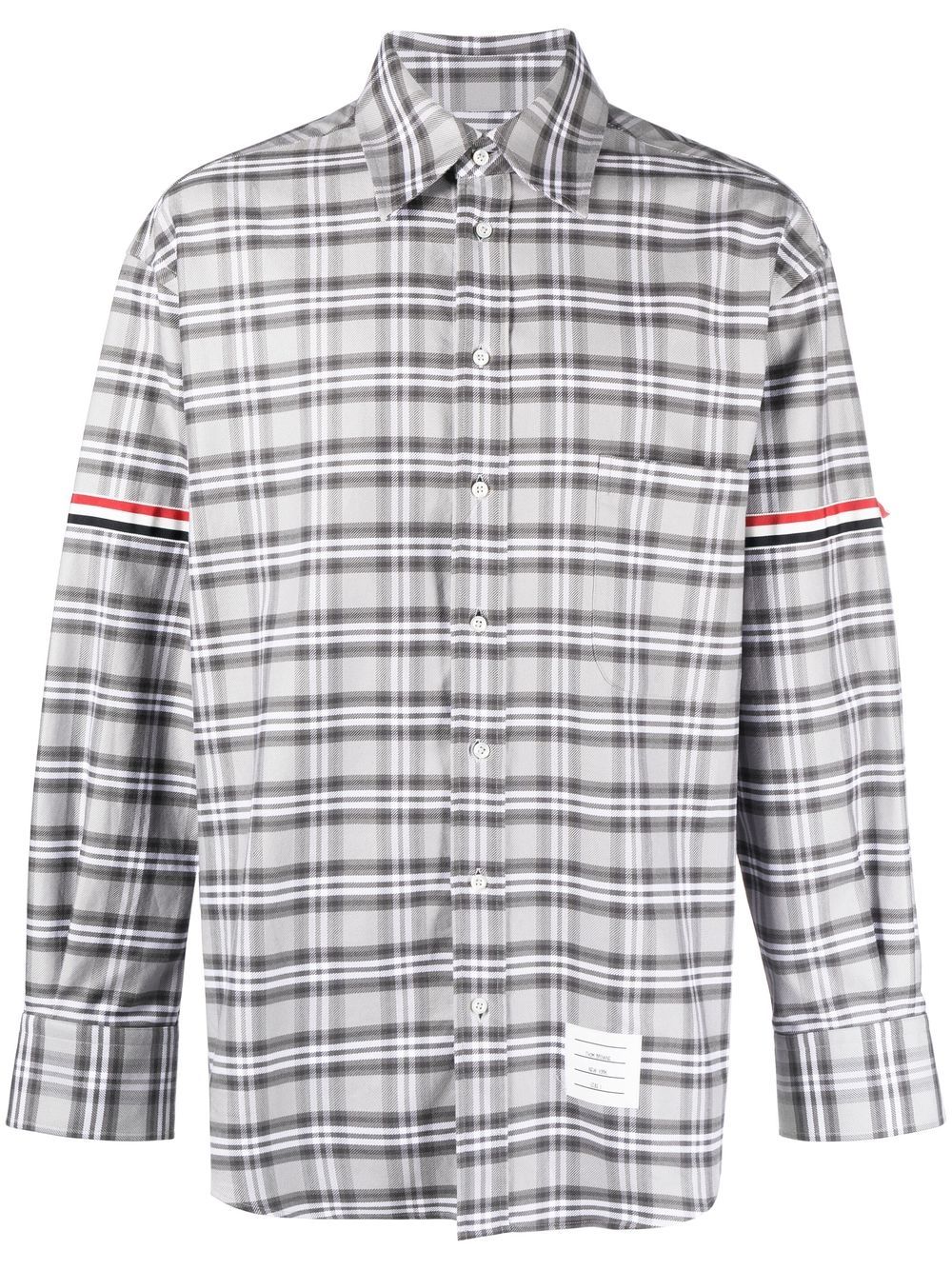 Plaid-check print shirt - Grey