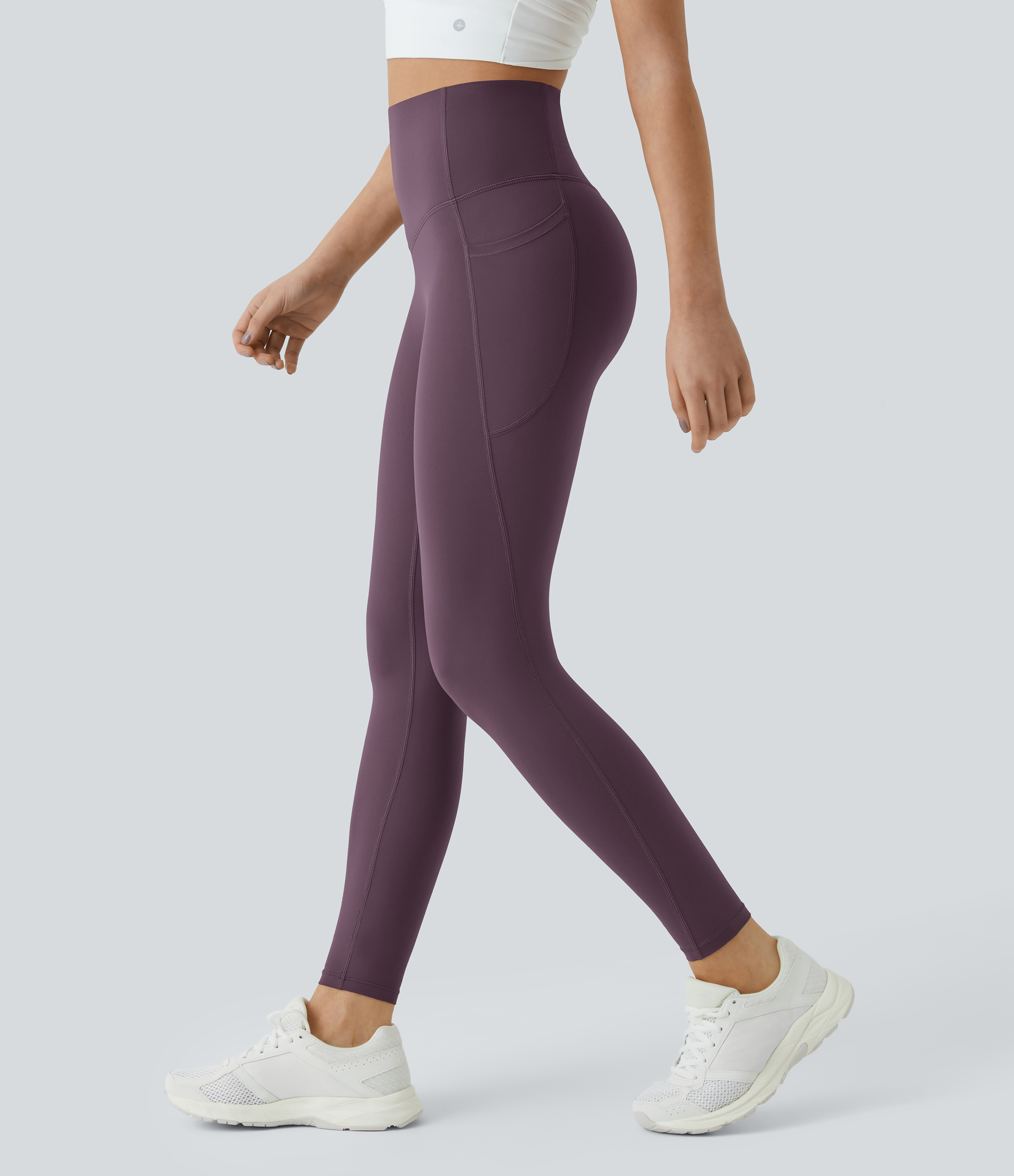 UltraSculpt™ SoCinched High Waisted Tummy Control Pocket Shaping Training Leggings  - Night's Purple