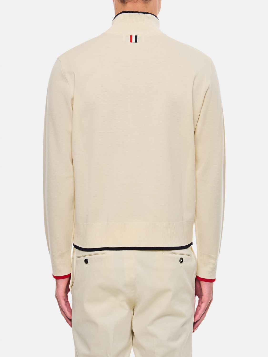 Funnel-neck pullover - White